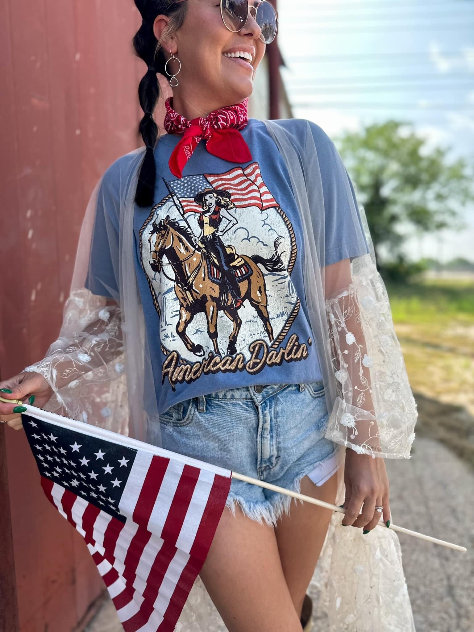 American Darling Retro Cowgirl Graphic Tee Oliver and Otis 