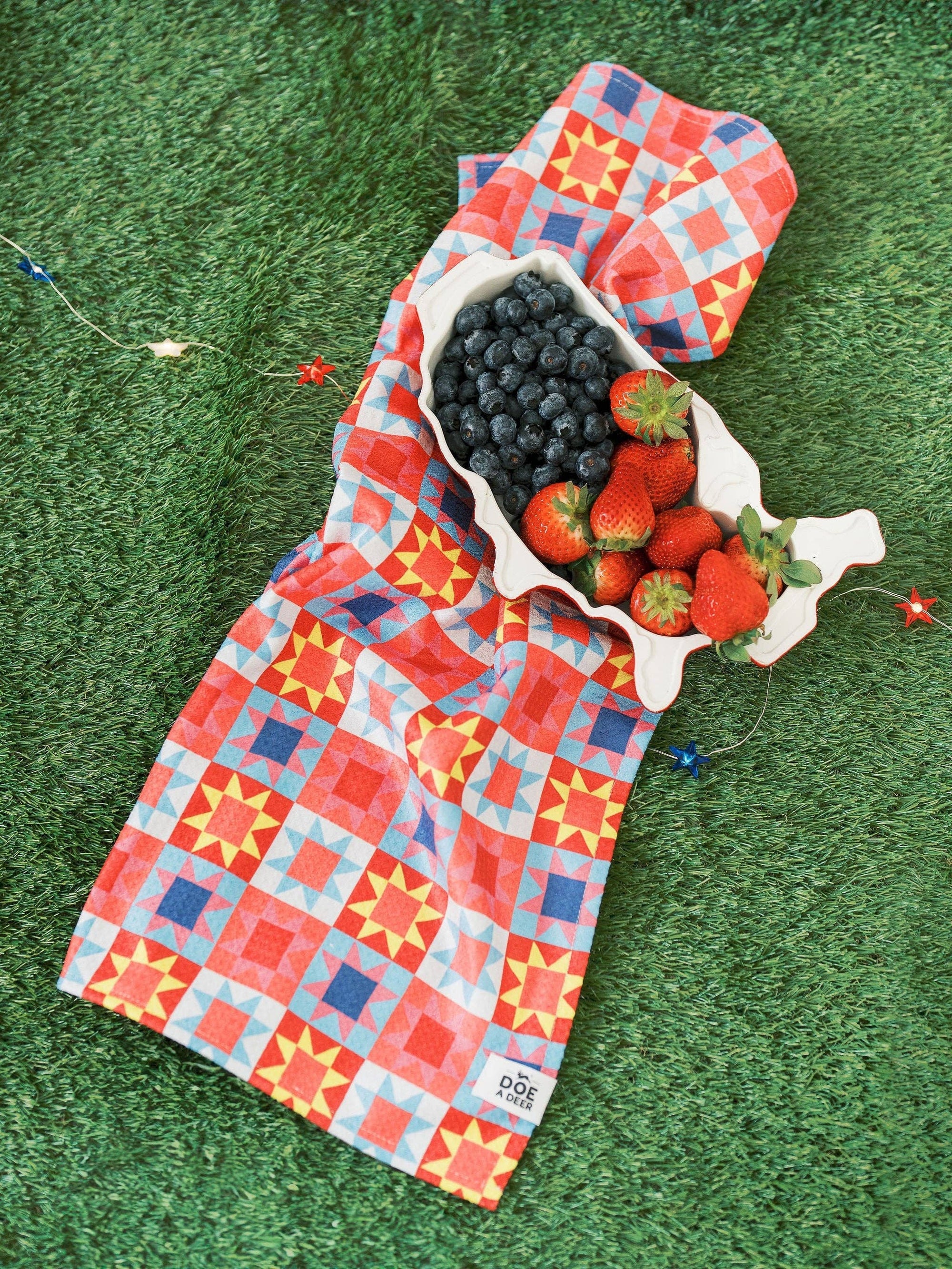 Sawtooth Star Waffle Towel Doe A Deer 