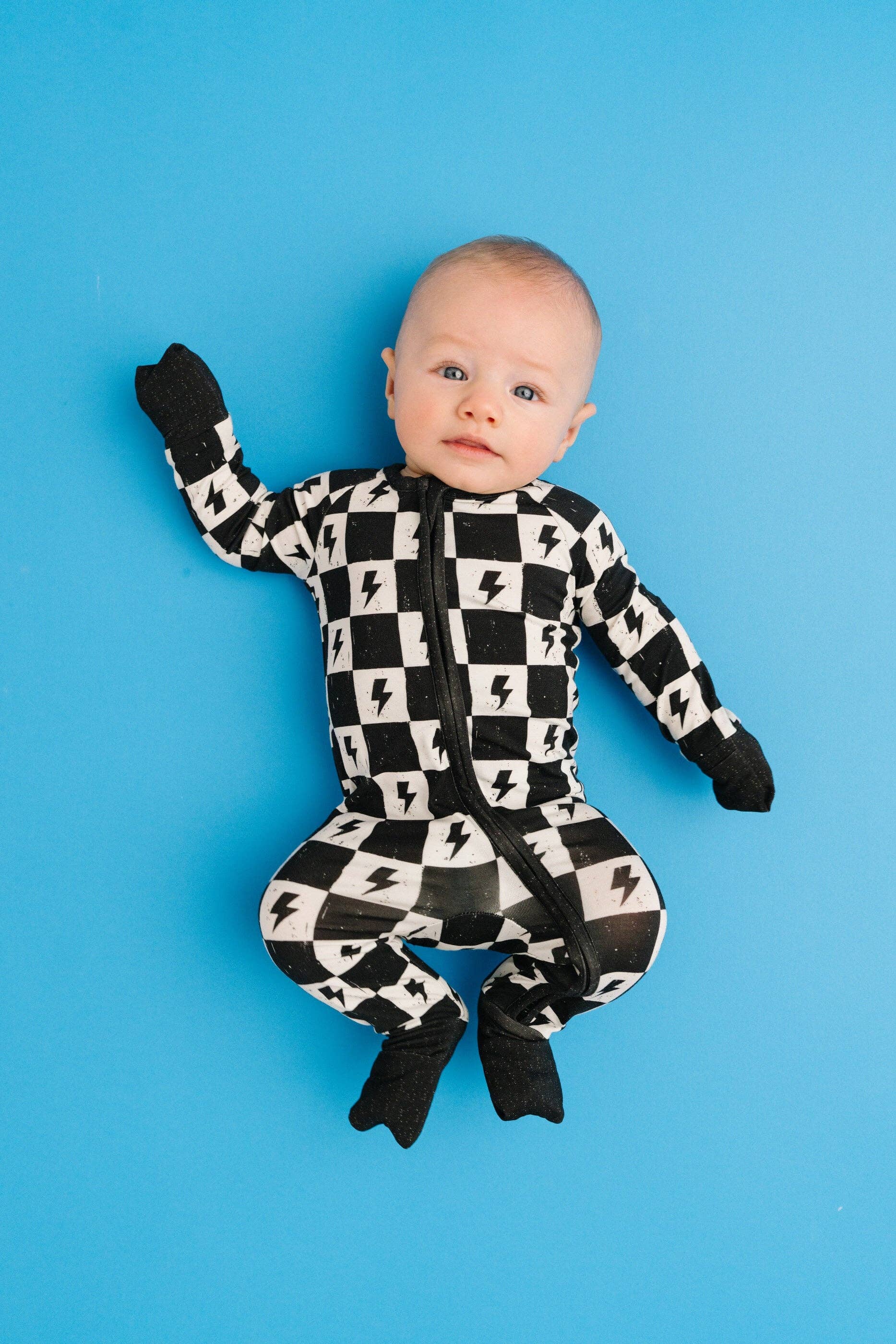 Electric Checkered Bamboo Sleeper: 0-3M Little One Shop 