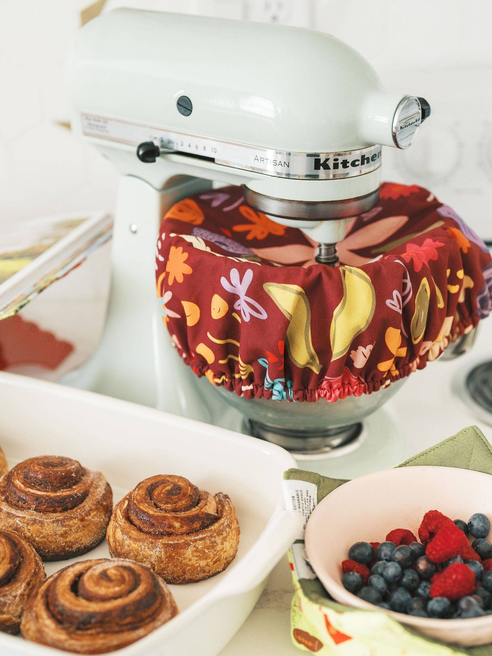 10.5" Fall Floral Reusable Bowl Cover | Kitchen Aid Mixer Doe A Deer 