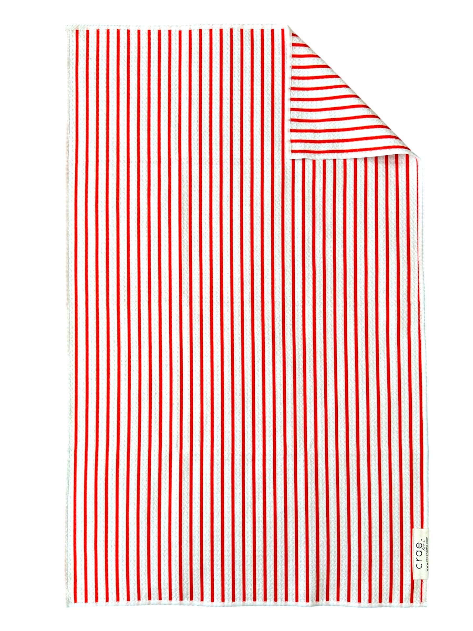 Pinner Red: Double-Sided Hand Towel: White/Red / 17x27 in / Hand Towel Crae.Home 