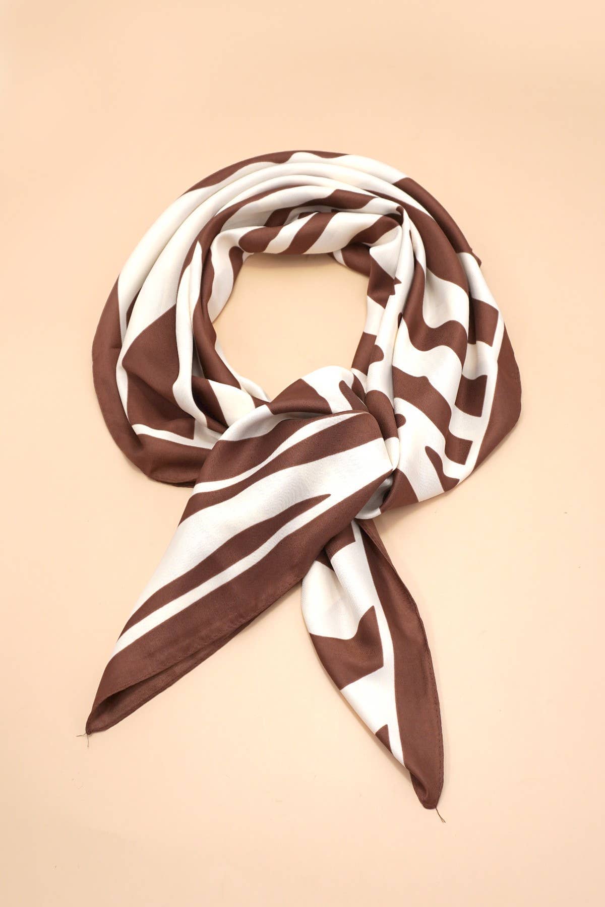 Large Vintage Zebra Print Bandana Scarf | 40SC702: ZEBRA JOSSLYN by wall to wall 