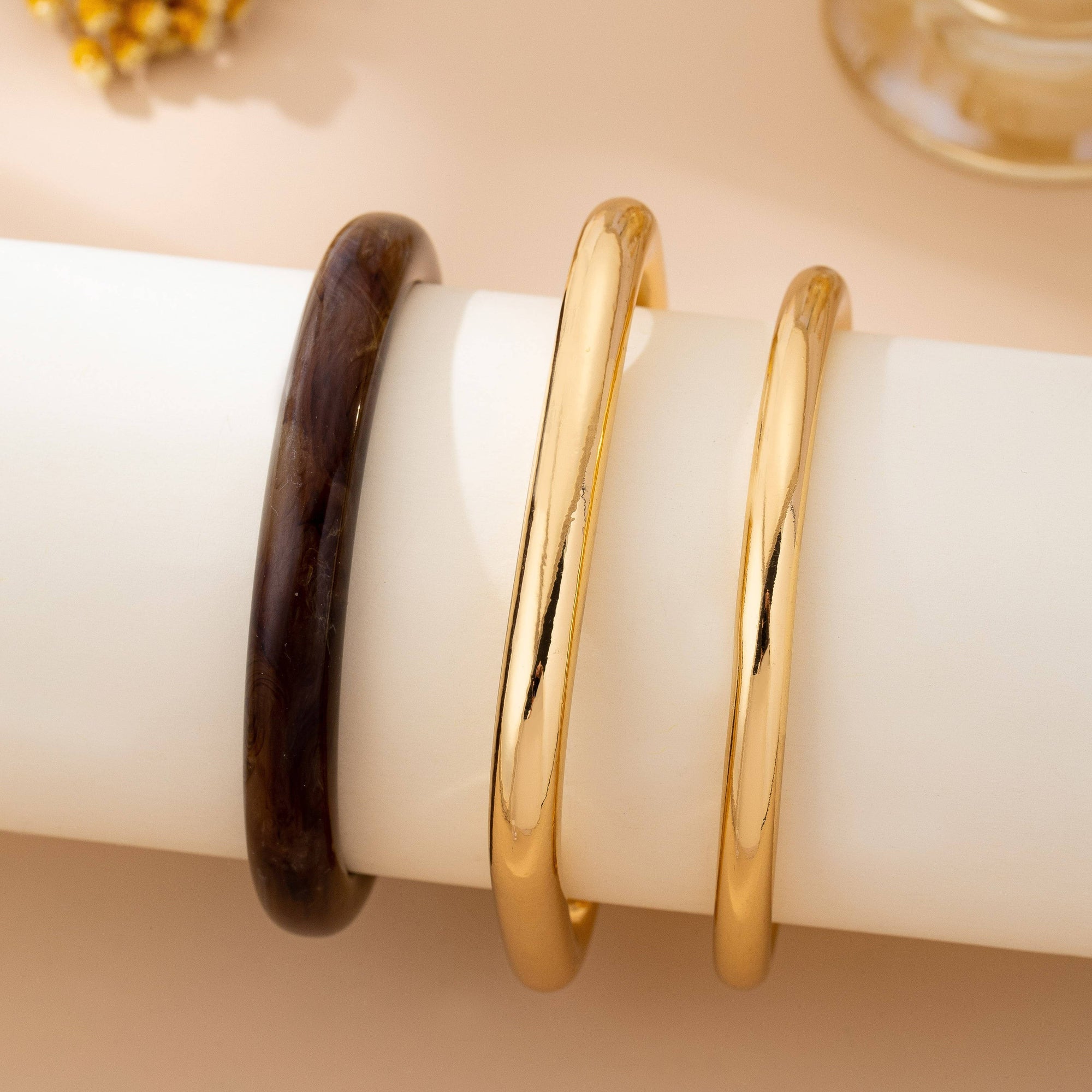 Tort &amp; Gold Bangle Trio Bangle Set | 80B1586: Set JOSSLYN by wall to wall 