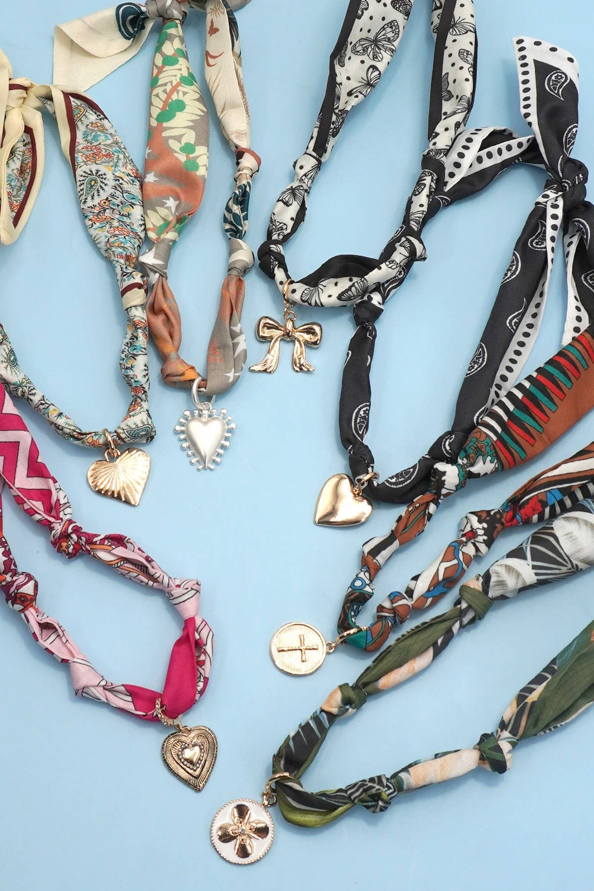 Handcrafted Scarf Interchangeable Charm Necklace | 80N92095: K JOSSLYN by wall to wall 