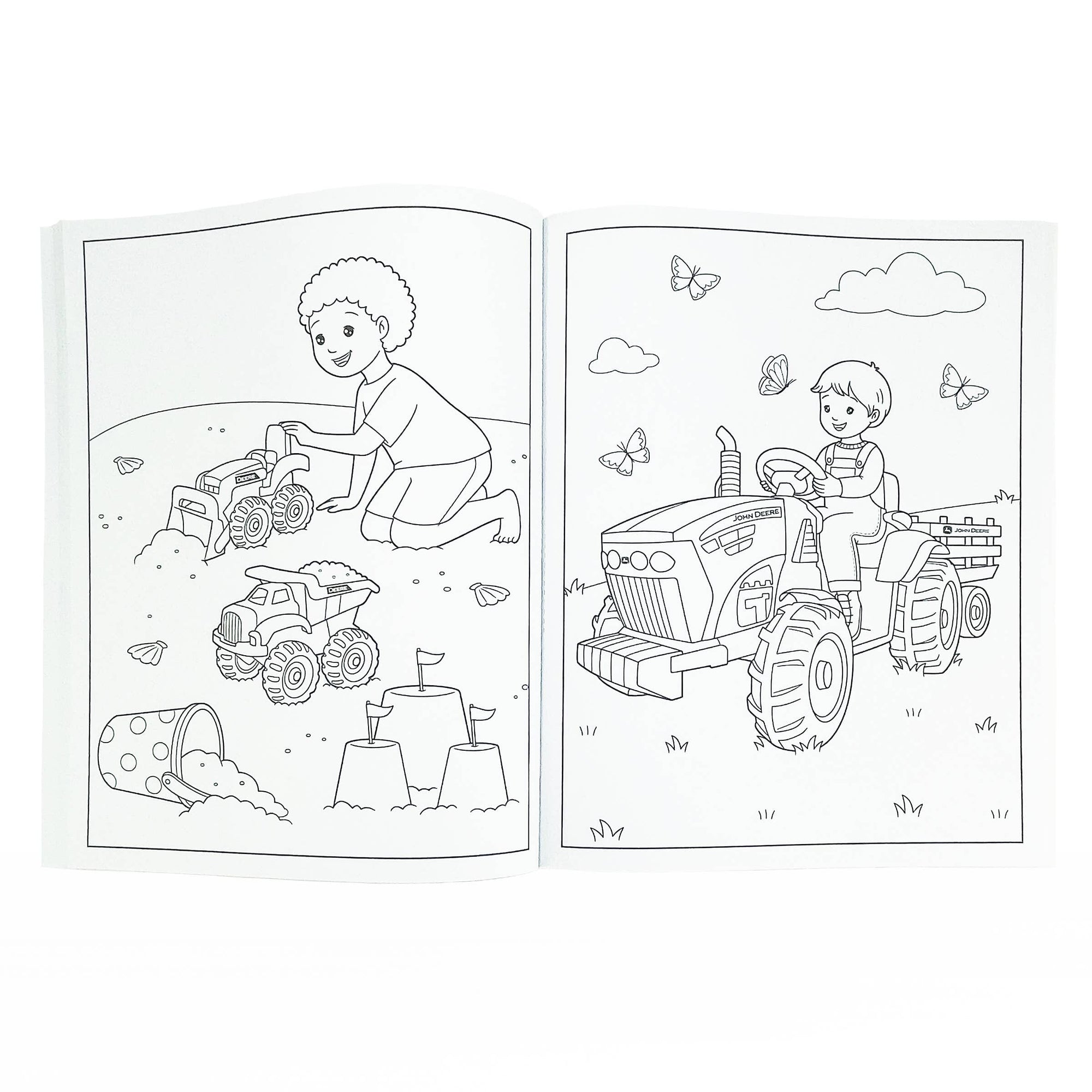 John Deere Kids Tractors, Trucks &amp; Animals Coloring Book Cottage Door Press 