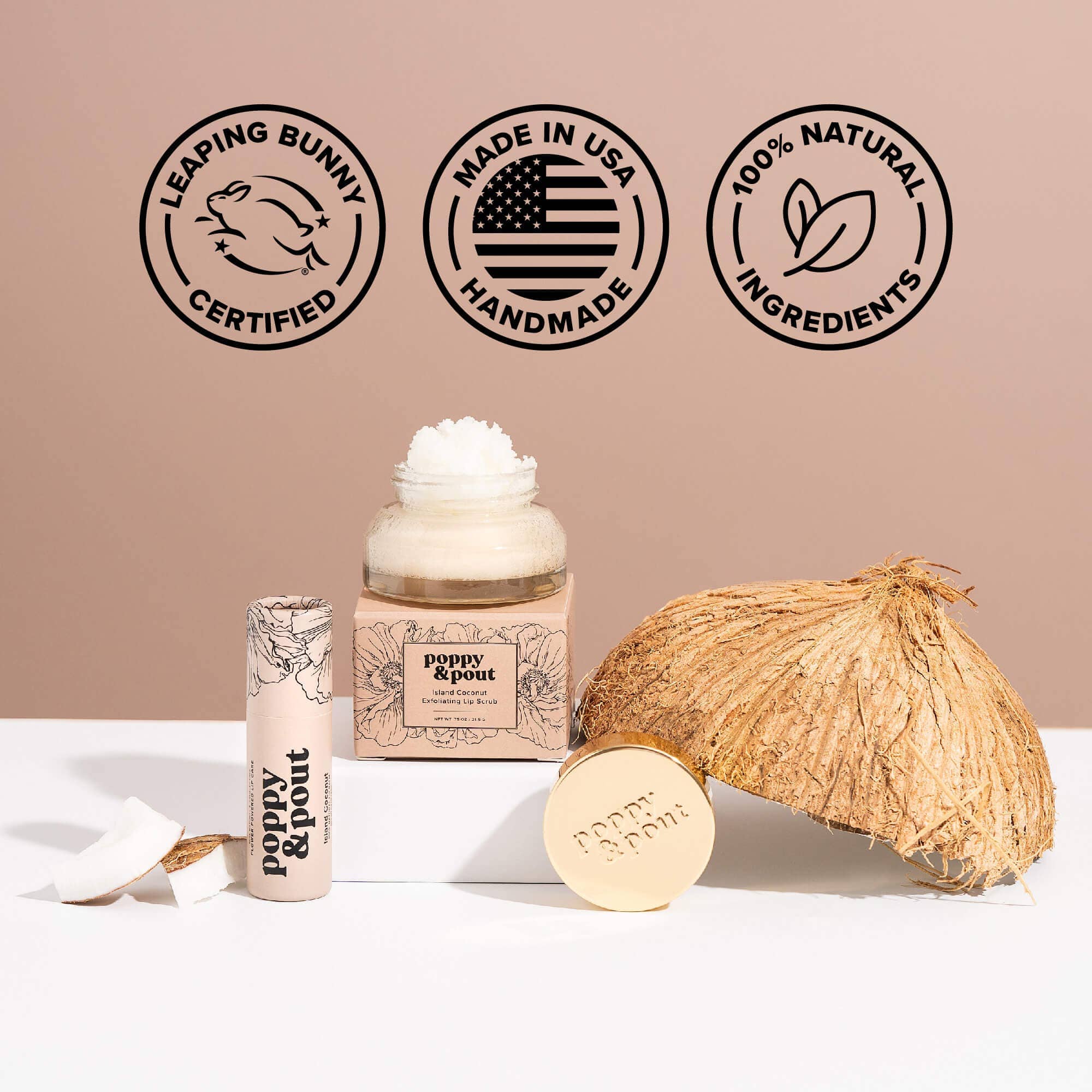Lip Balm, Island Coconut Poppy &amp; Pout 