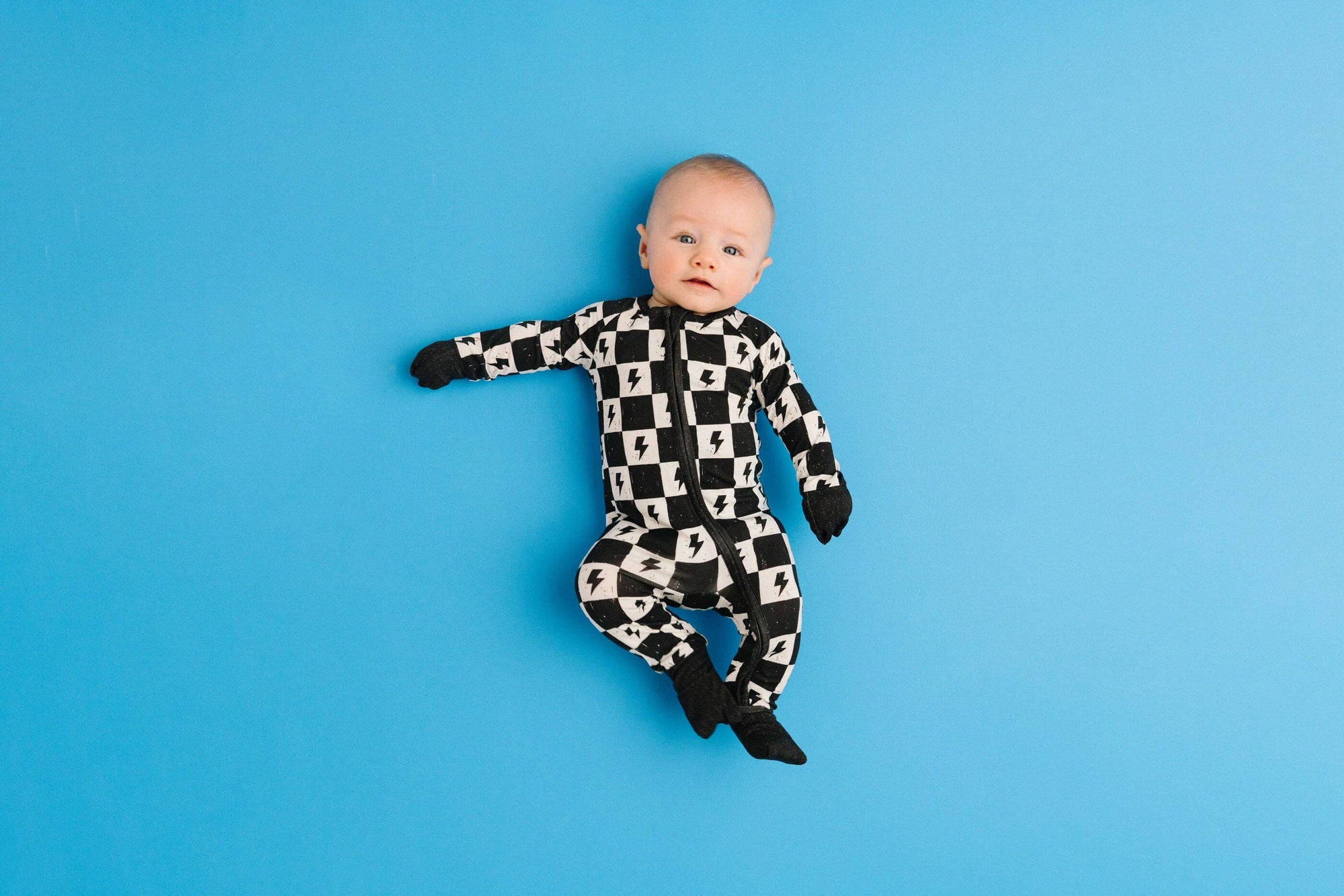 Electric Checkered Bamboo Sleeper: 6-12M Little One Shop 