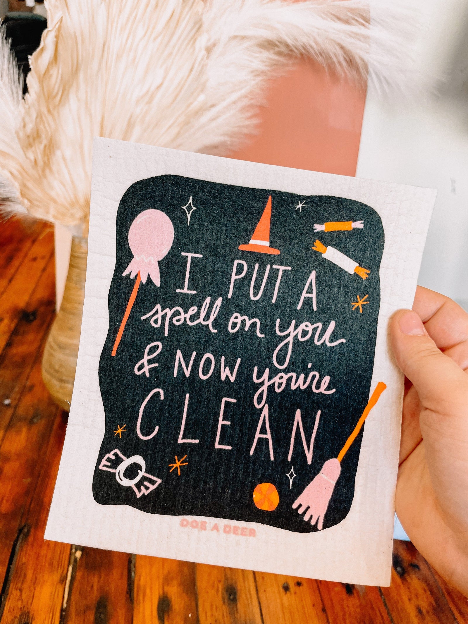 I Put A Spell On You Swedish Dishcloth Accessories Doe A Deer 