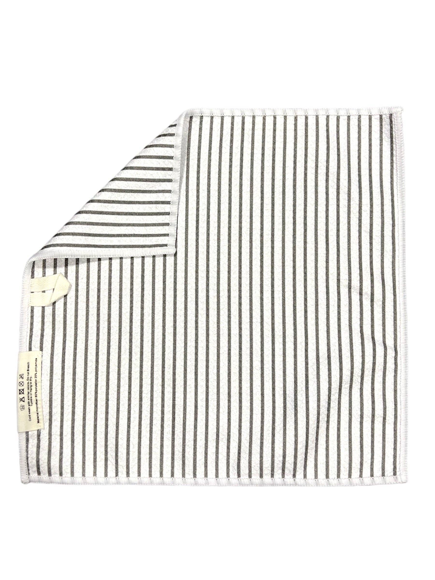 Pinner Gray: Double-Sided Washcloth: White/Gray / 12x12 in. / Washcloth Crae.Home 
