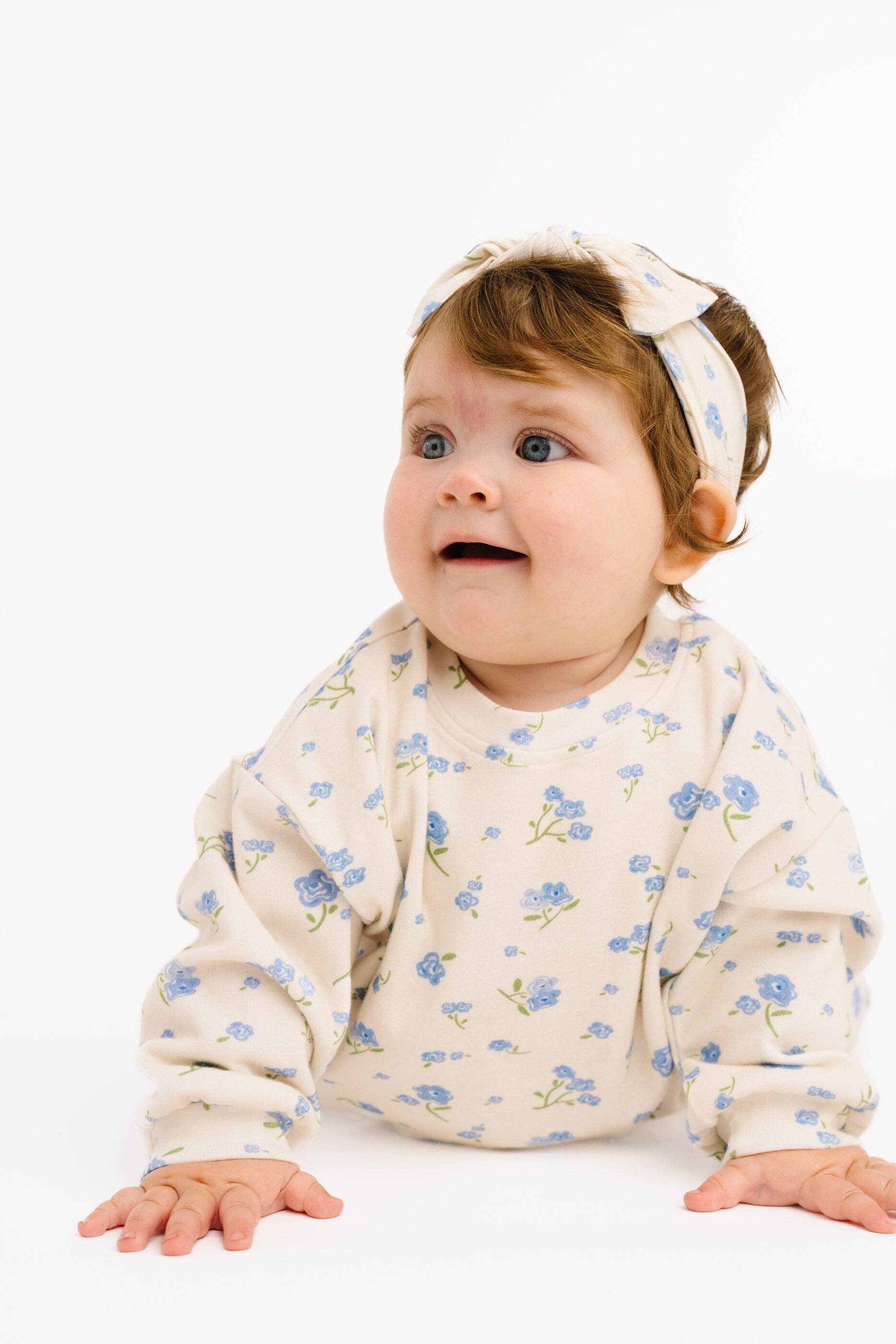 Blue Blooms Sweatsuit: 4T Little One Shop 