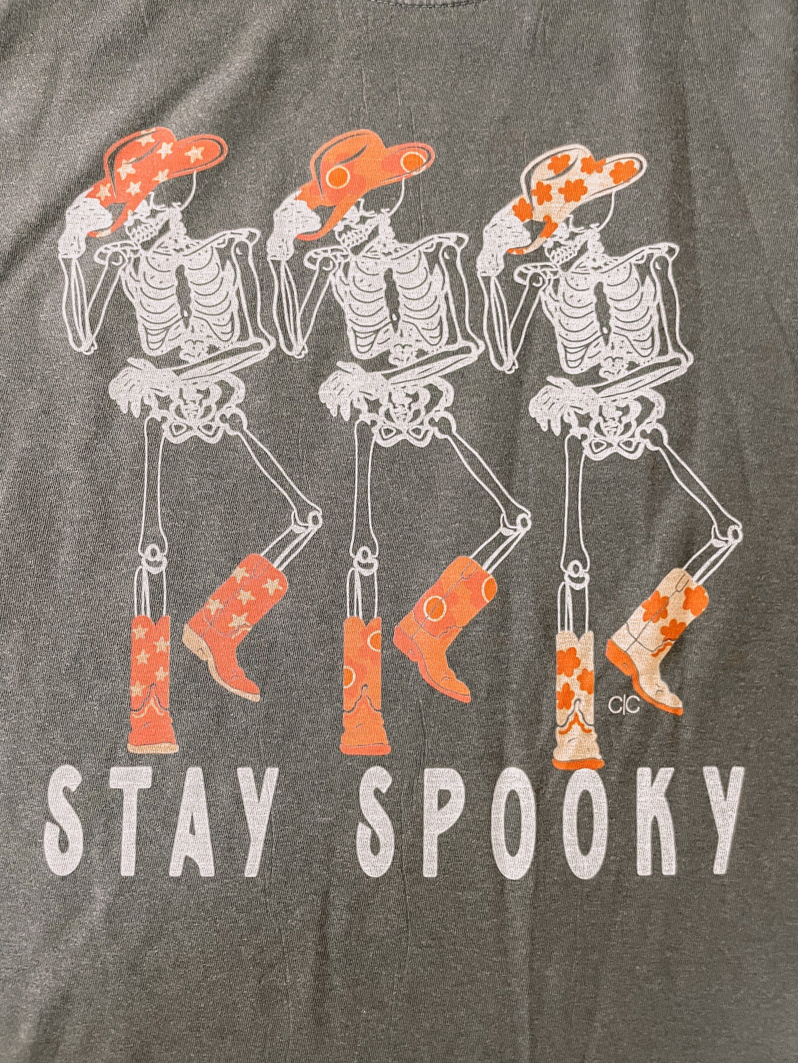 Stay Spooky Charcoal Graphic Tee Short sleeve Chaudoin Creations 