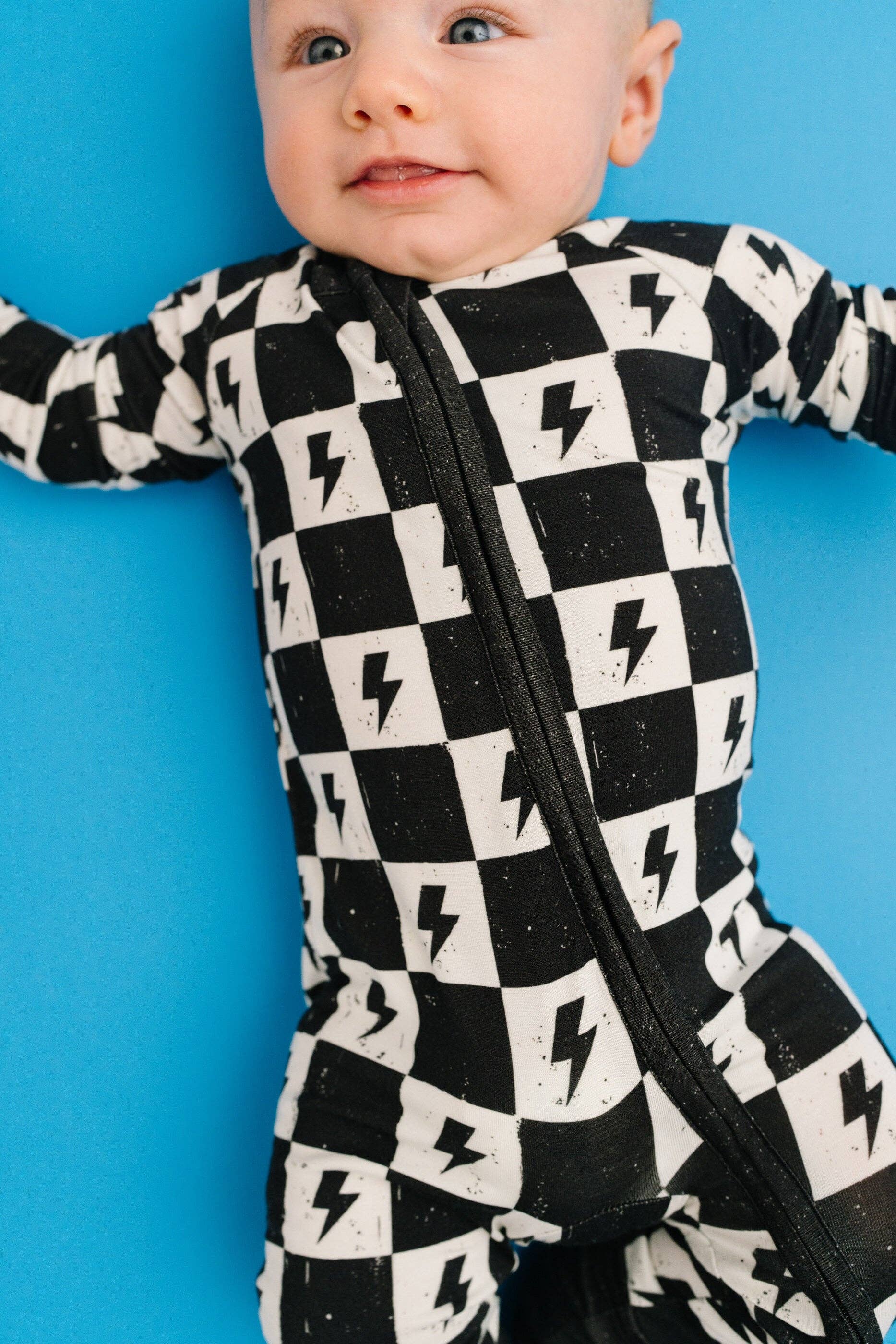 Electric Checkered Bamboo Sleeper: 6-12M Little One Shop 