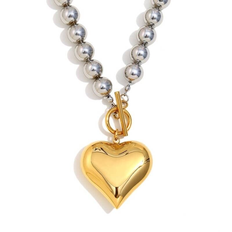 18K Stainless Steel Tarnish Free Waterproof Neck | 40NK9505: TWO TONE JOSSLYN by wall to wall 