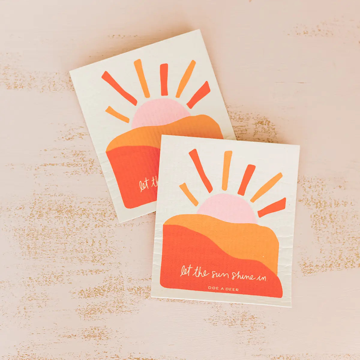 Let The Sun Shine In Swedish Dishcloth Accessories Doe A Deer 