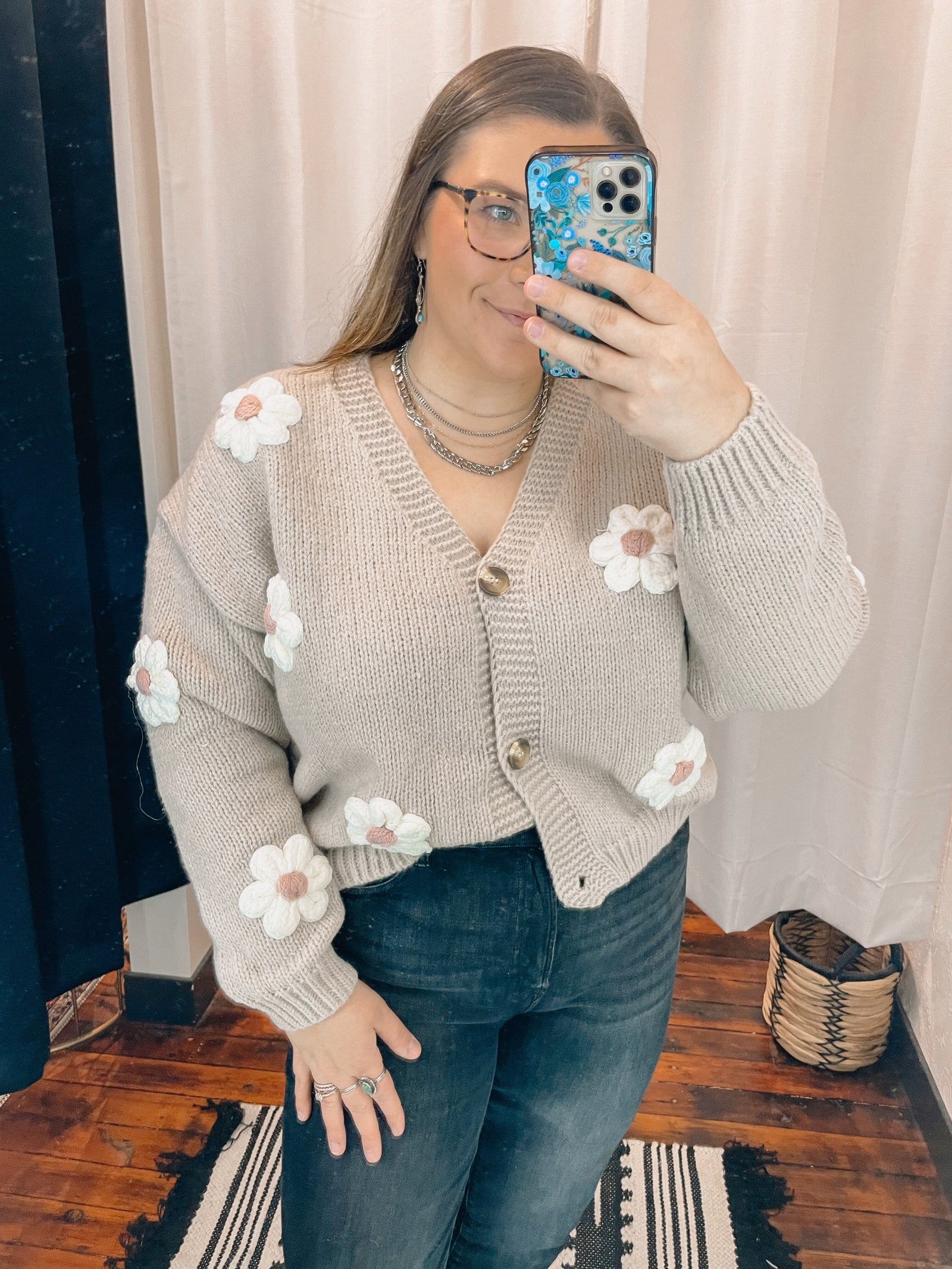 Stay Kind Daisy Crochet Cardigan Cardigan BiBi 
