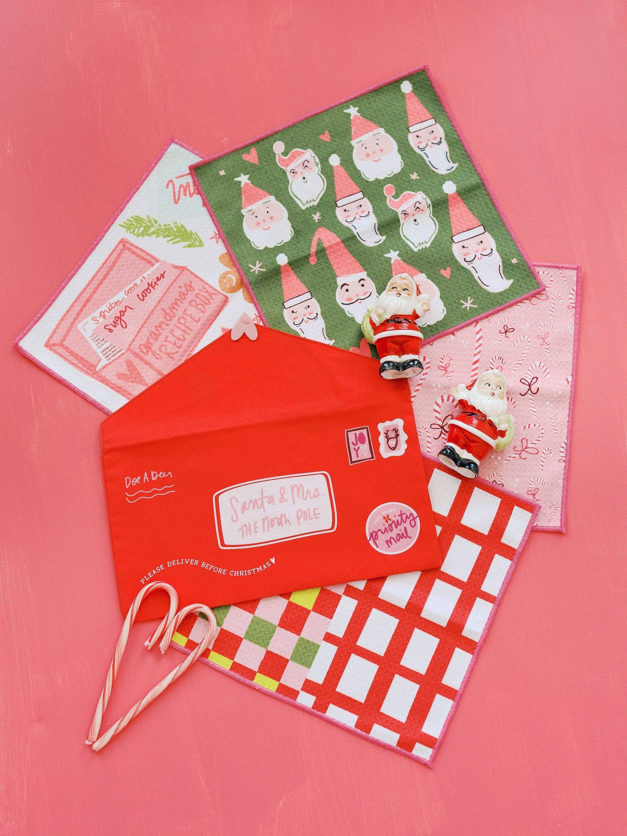 Letters to Santa Waffle Cloths - Set of 4 | Christmas Doe A Deer 