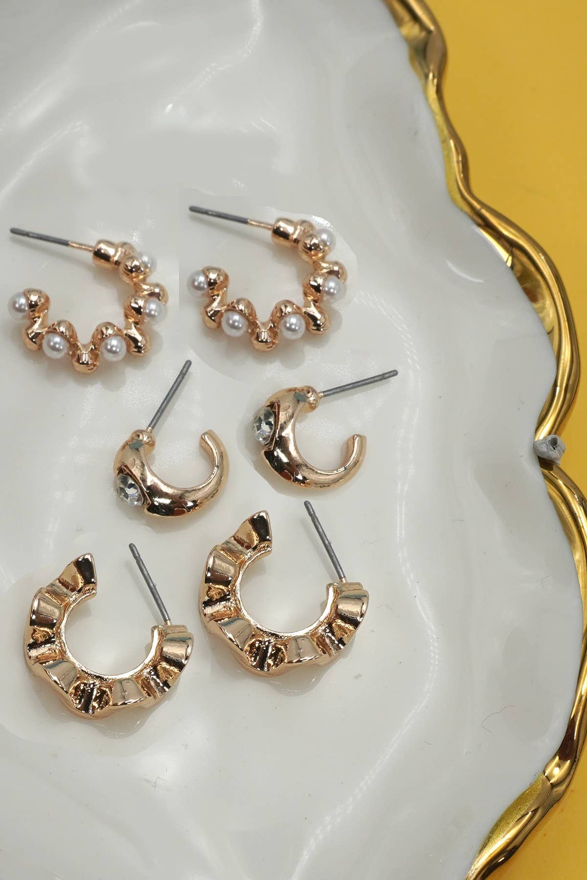 MULTI CLASSIC HOOP TRIO EARRINGS | 80E6916: GOLD JOSSLYN by wall to wall 