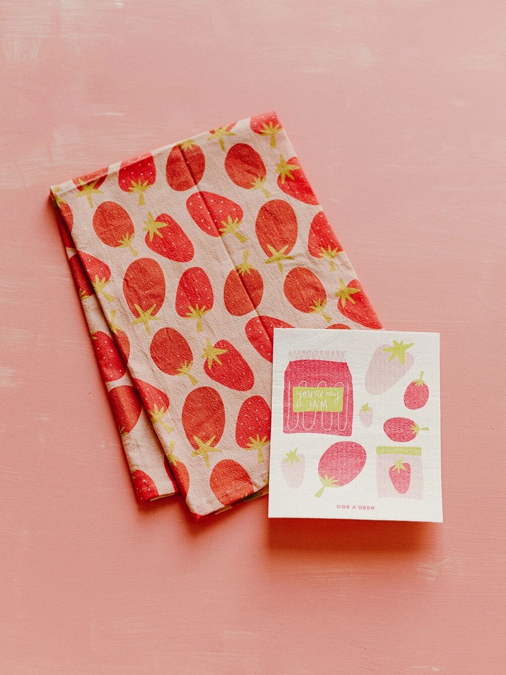 Strawberry Full Pattern Flour Sack Towel Accessories Doe A Deer 
