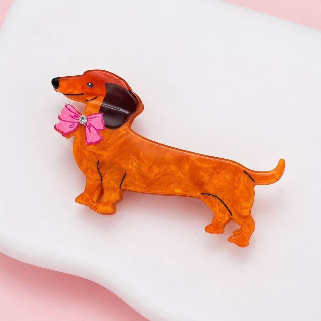 JUMBO DOG HAIR CLAW CLIPS | 40H1108: PINK JOSSLYN by wall to wall 