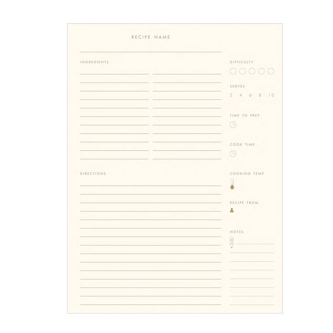 Retro Recipe Book: Peppercorn Cover | White Ink Ruff House Print Shop 