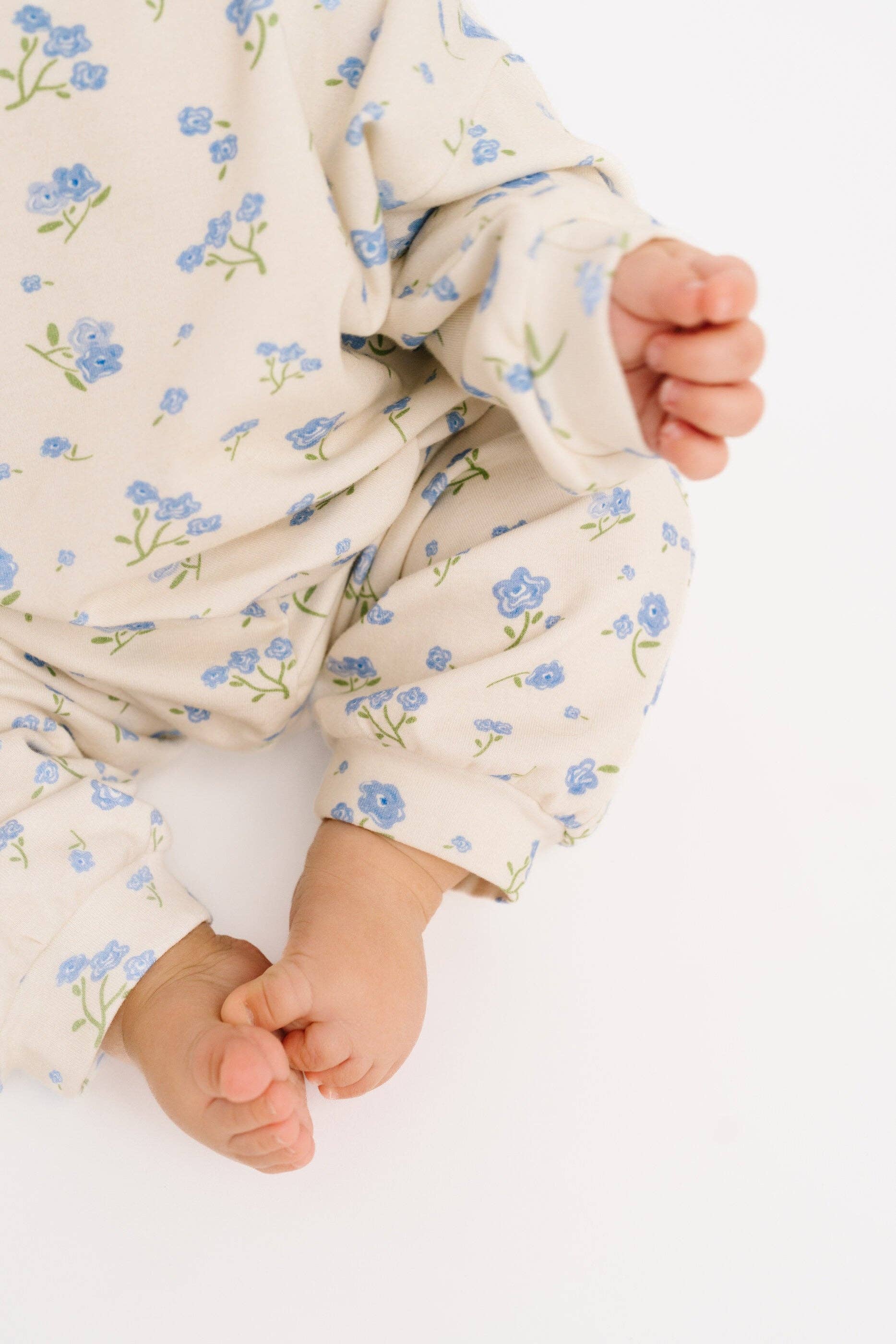Blue Blooms Sweatsuit: 5T Little One Shop 