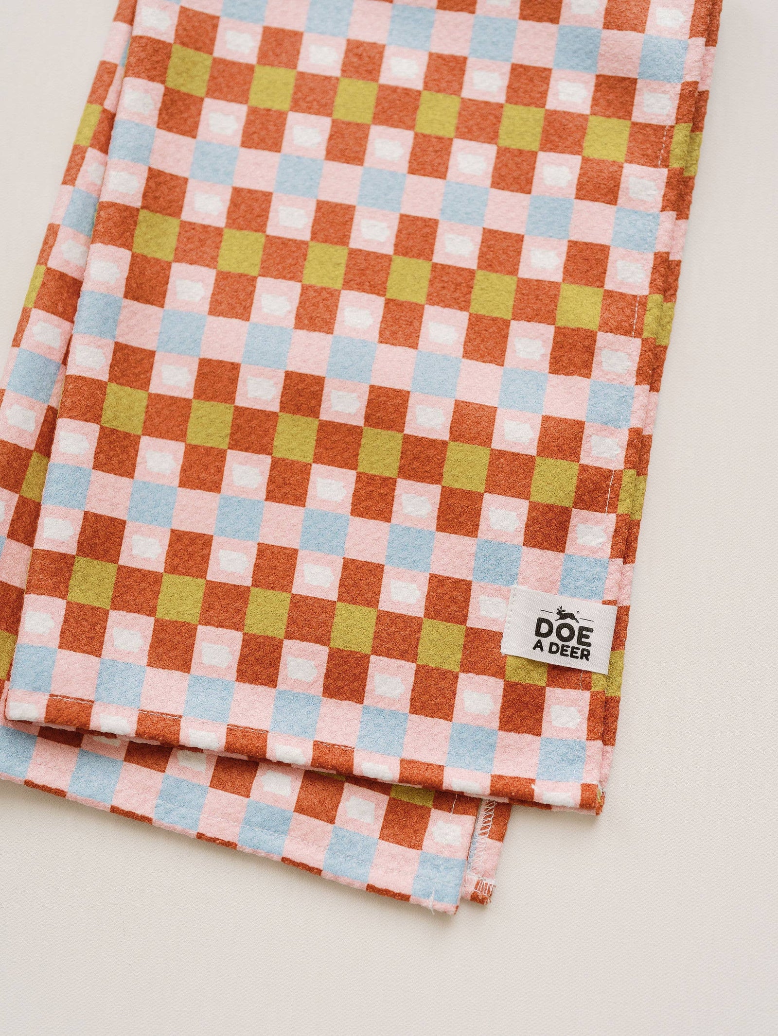 Iowa Check Waffle Towel | Microfiber Doe A Deer 
