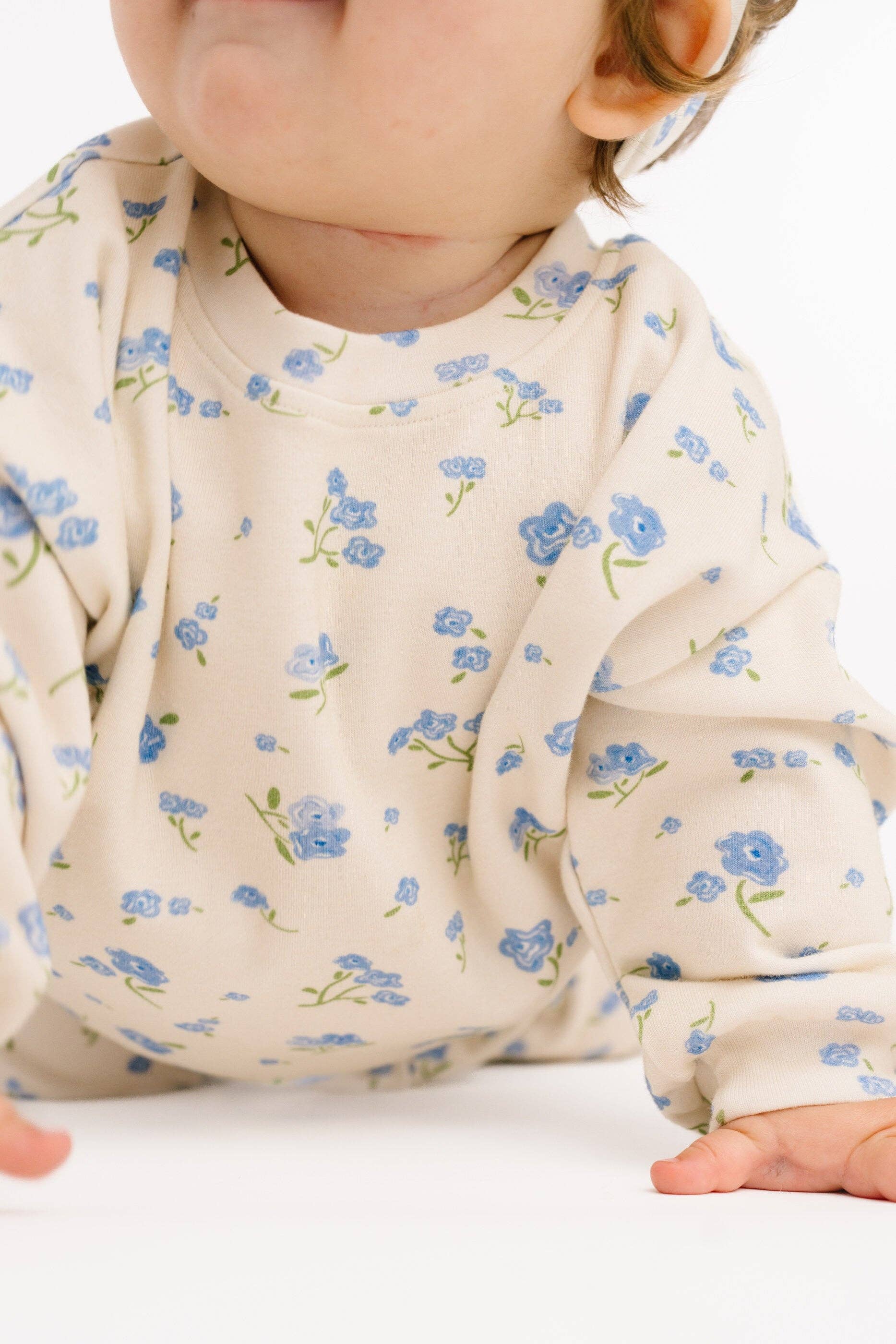 Blue Blooms Sweatsuit: 5T Little One Shop 
