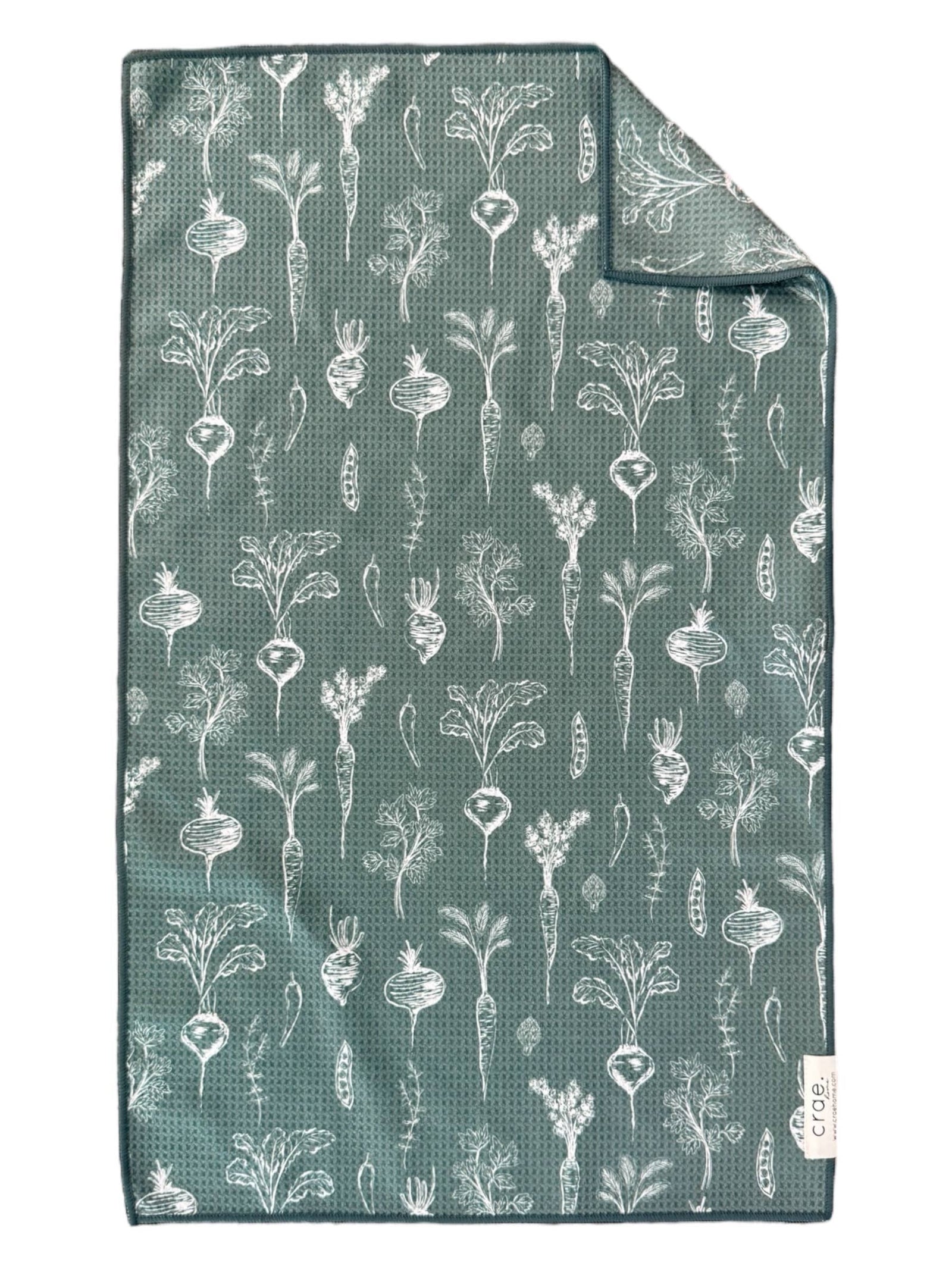 Green Thumb: Double-Sided Hand Towel: Green / 17x27 in / Hand Towel Crae.Home 