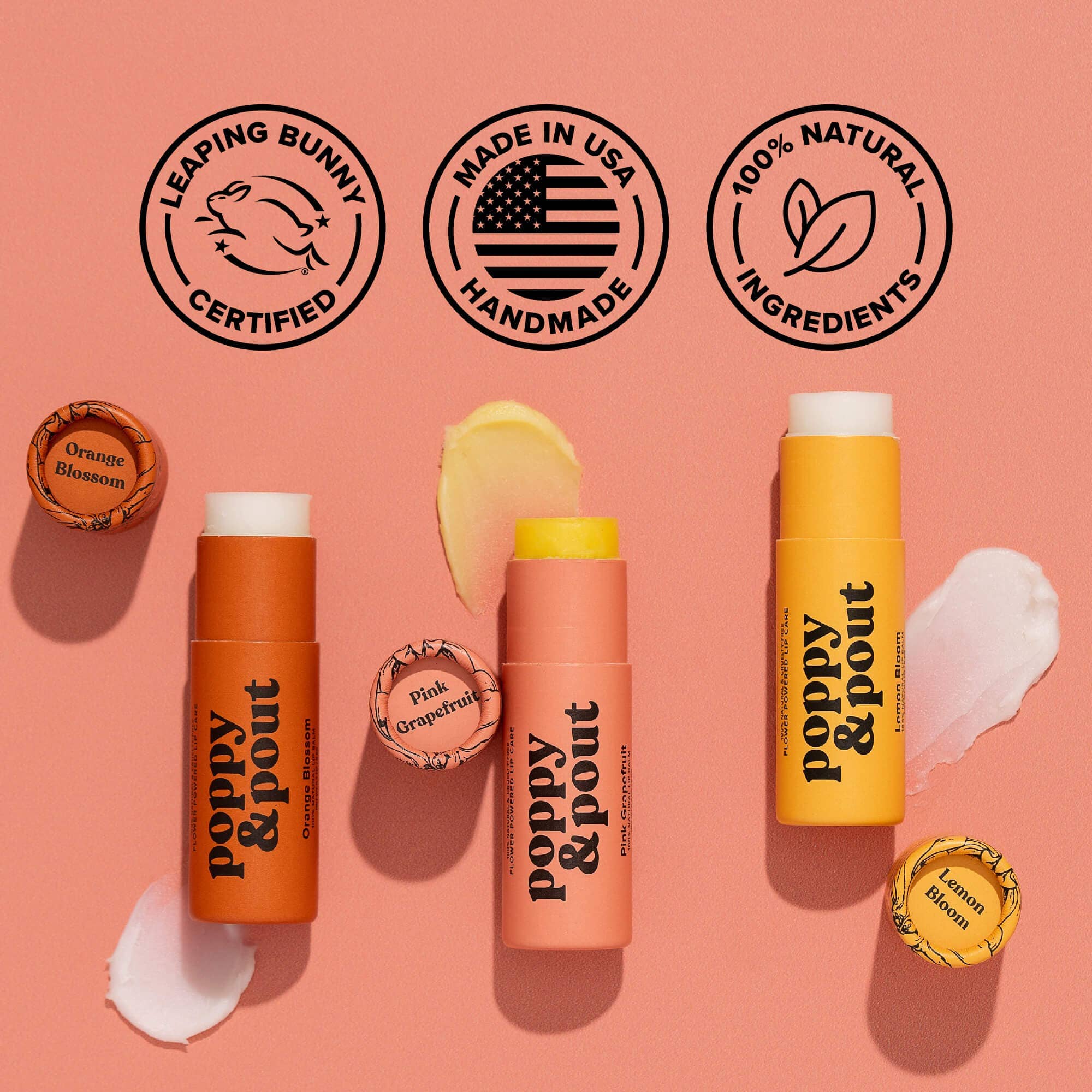 Lip Balm, Pink Grapefruit Poppy &amp; Pout 