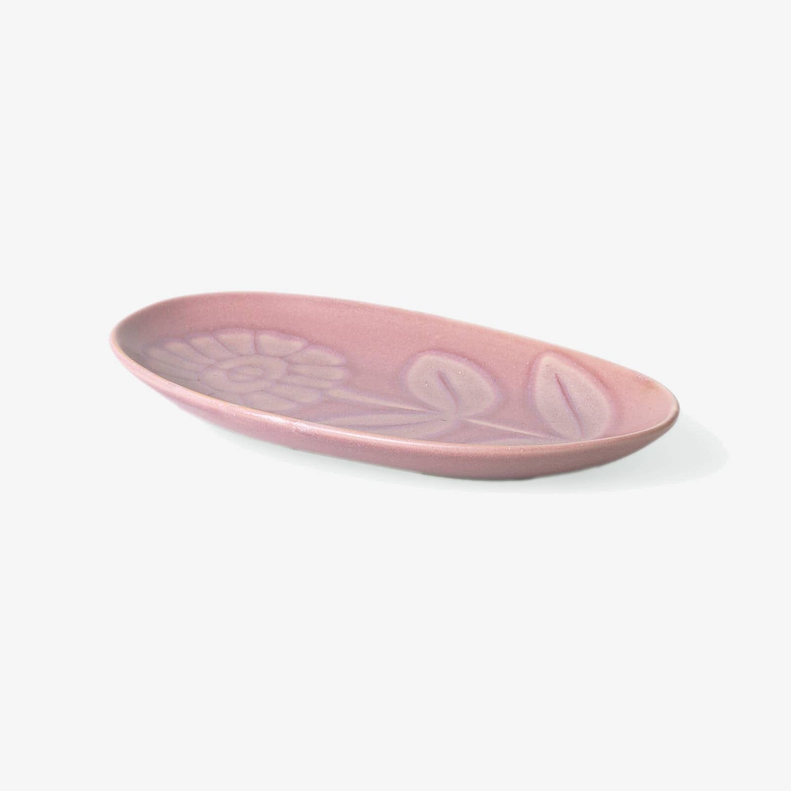 Oval Flower Trinket Tray-Ceramic Ring Dish-Jewelry Tray ChagoArt 