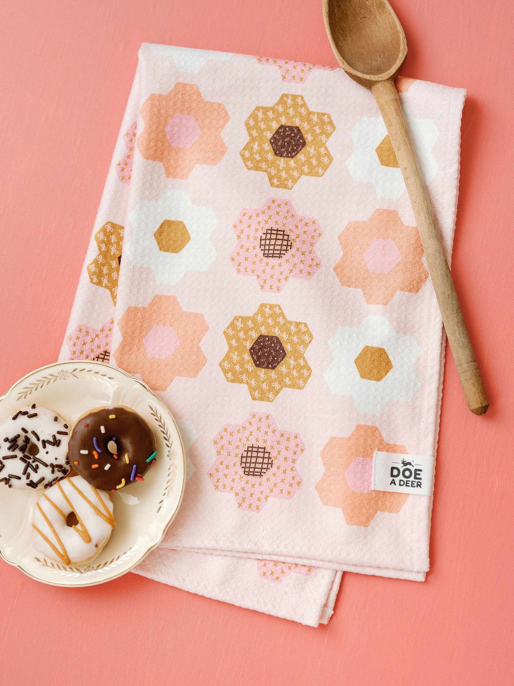 Flower Garden Kitchen Waffle Towel | Microfiber Doe A Deer 