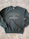 Sanderson University Tone on Tone Black Crew Sweatshirt Long sleeve Chaudoin Creations 
