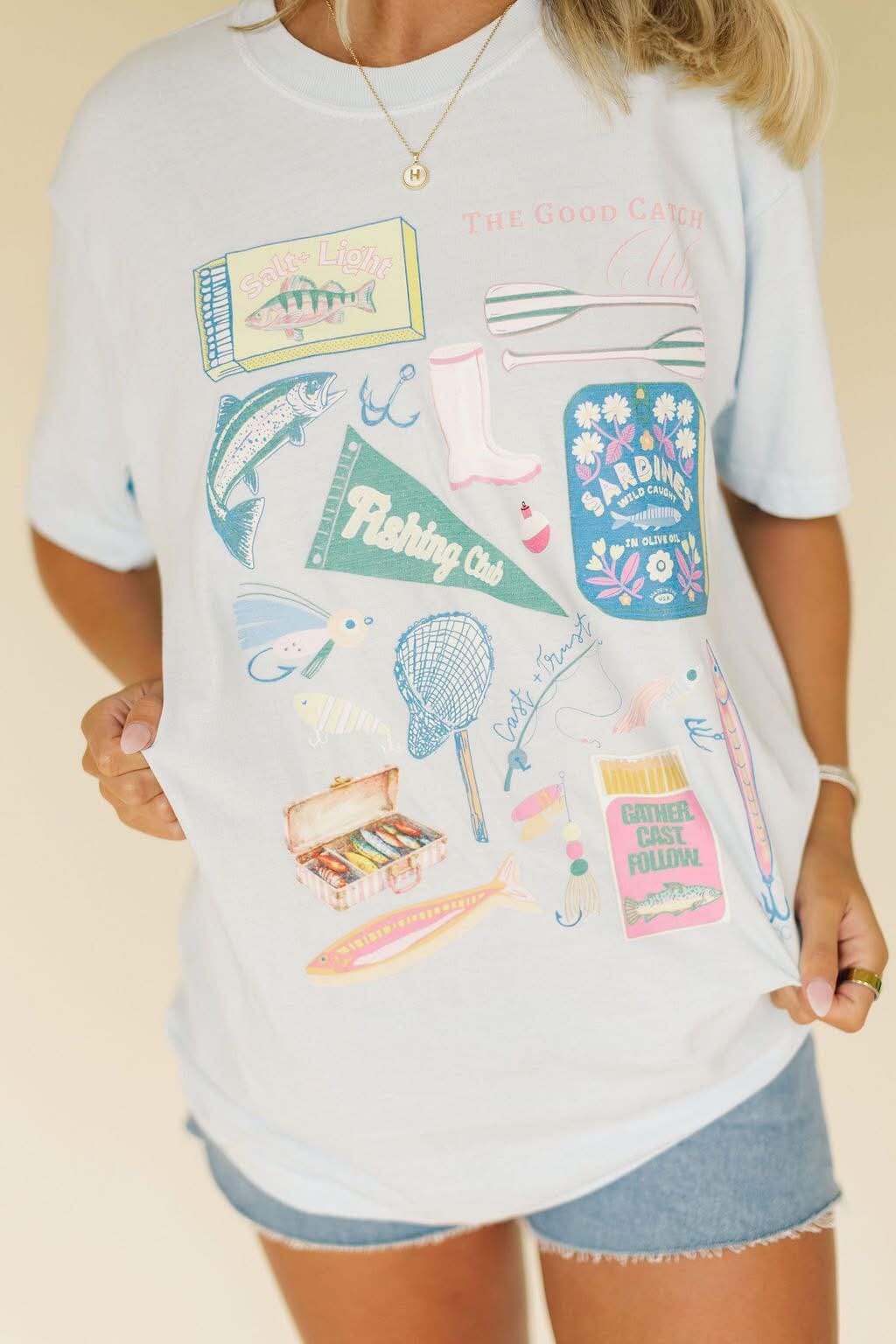 PREORDER | Fishing Matchbox Light Blue Comfort Colors Unisex Graphic Tee Chaudoin Creations 