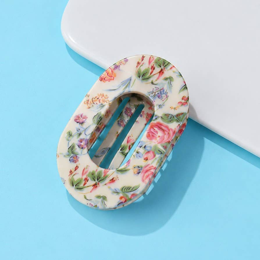 Vintage Floral &amp; Leopard Hair Clip | 40H1119: PINK JOSSLYN by wall to wall 