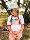American Flag Red and Pink Ringer Tee PPTX 