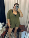 Olive Green Reversible Romper Jumpsuits &amp; Rompers BiBi 