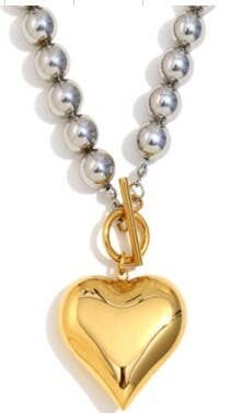18K Stainless Steel Tarnish Free Waterproof Neck | 40NK9505: TWO TONE JOSSLYN by wall to wall 