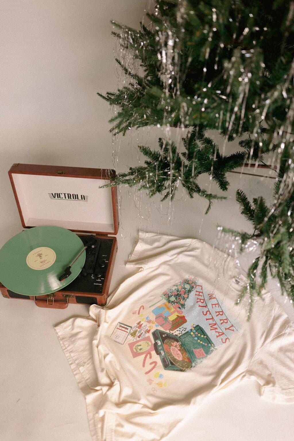 Vintage Christmas Ivory Comfort Colors Graphic Tee Short sleeve Chaudoin Creations 