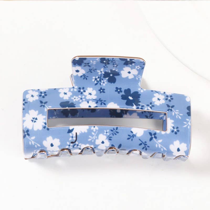 JUMBO FLORAL RECTANGLE HAIR CLAW CLIPS | 40H936: B JOSSLYN by wall to wall 