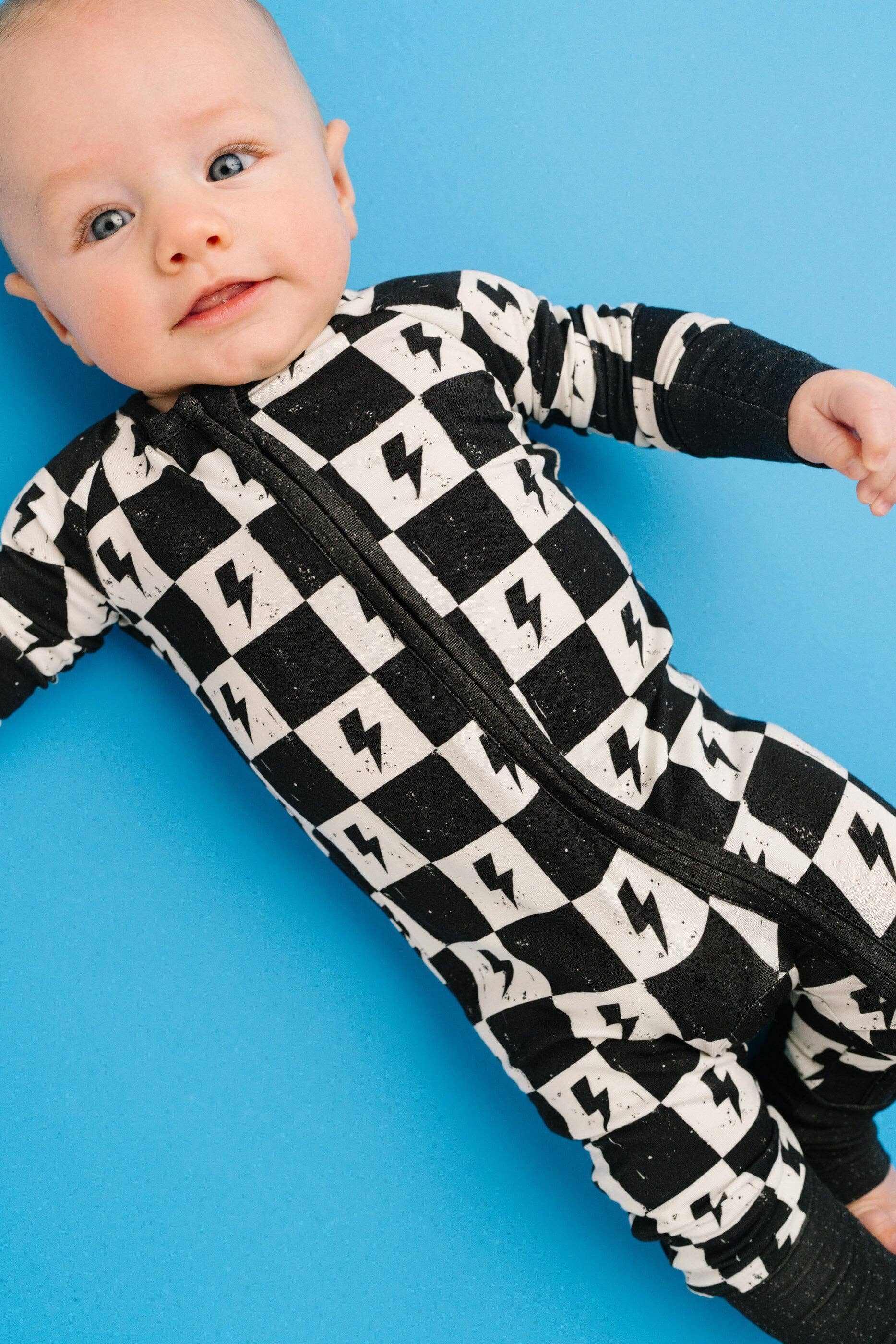 Electric Checkered Bamboo Sleeper: 0-3M Little One Shop 