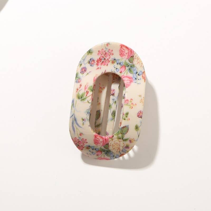 Vintage Floral &amp; Leopard Hair Clip | 40H1119: BLUE JOSSLYN by wall to wall 