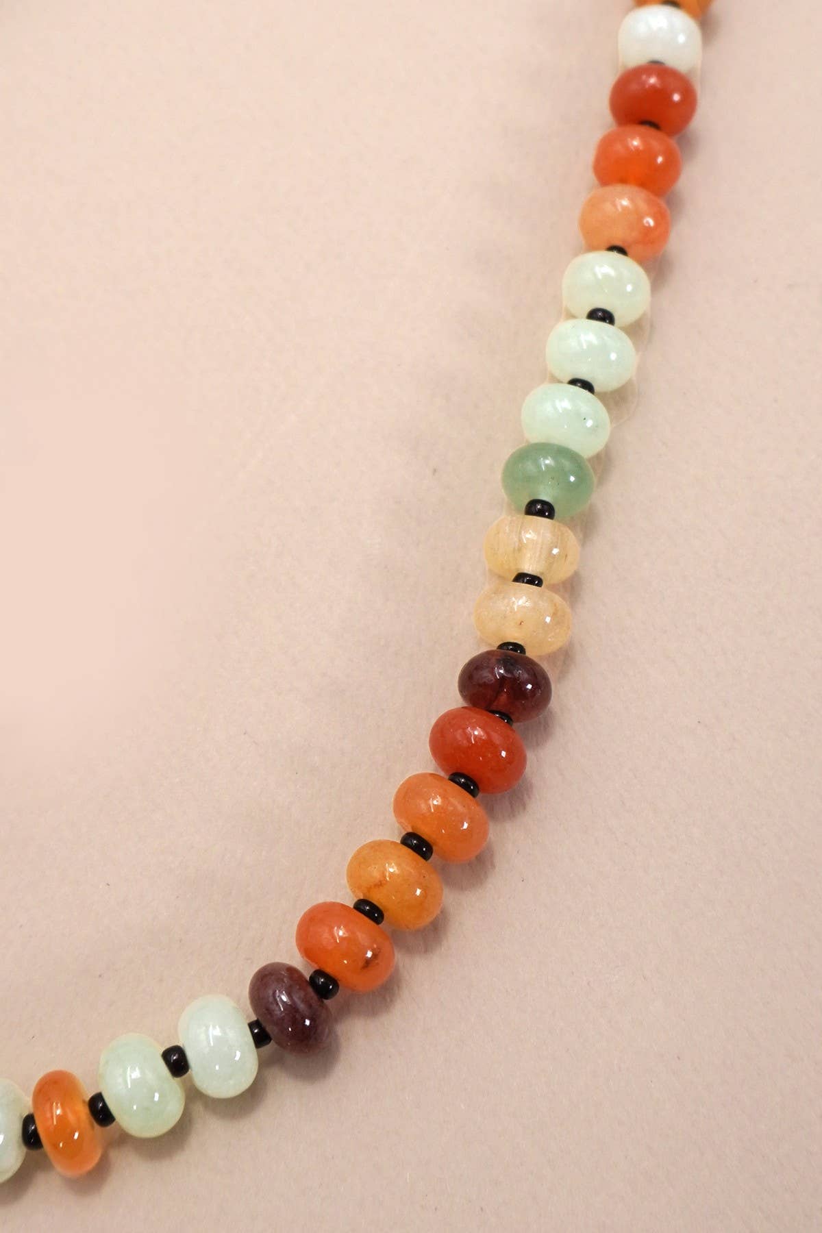 NATURAL AGATE GLASS SEMI PRECIOUS BEAD NECKLACE | 80N896: 1E JOSSLYN by wall to wall 