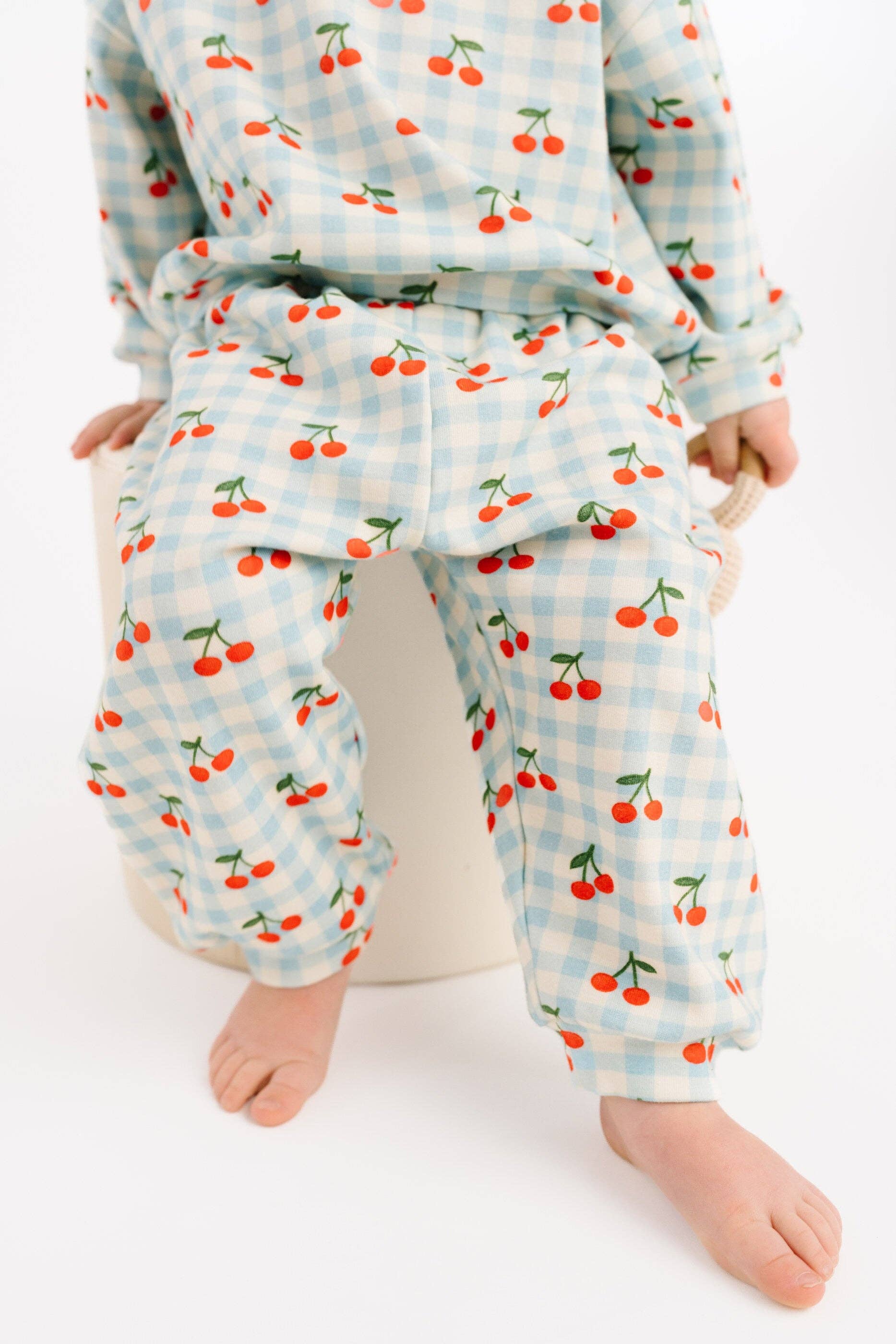 Cherry Picnic Sweatsuit: 3T Little One Shop 