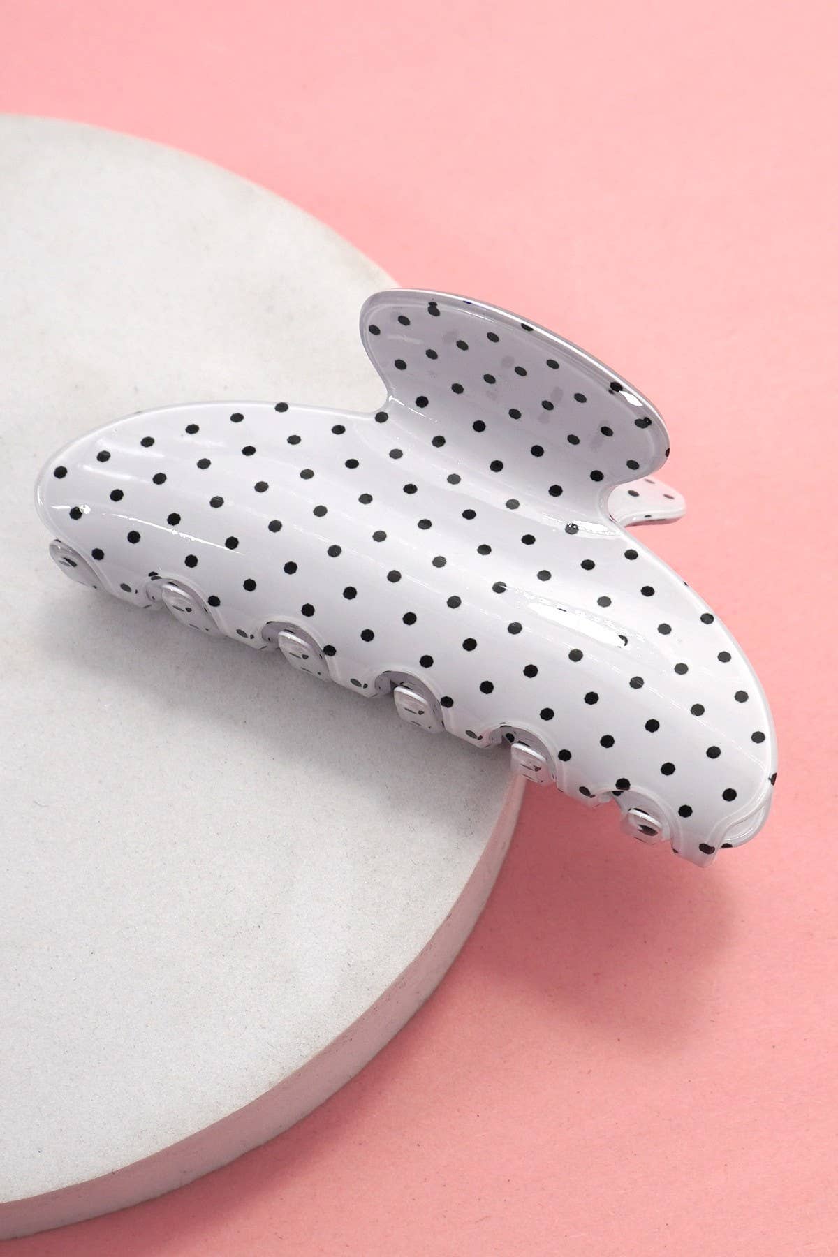 Polka Dot Hair Claw Clip | 40H1081: BLACK JOSSLYN by wall to wall 