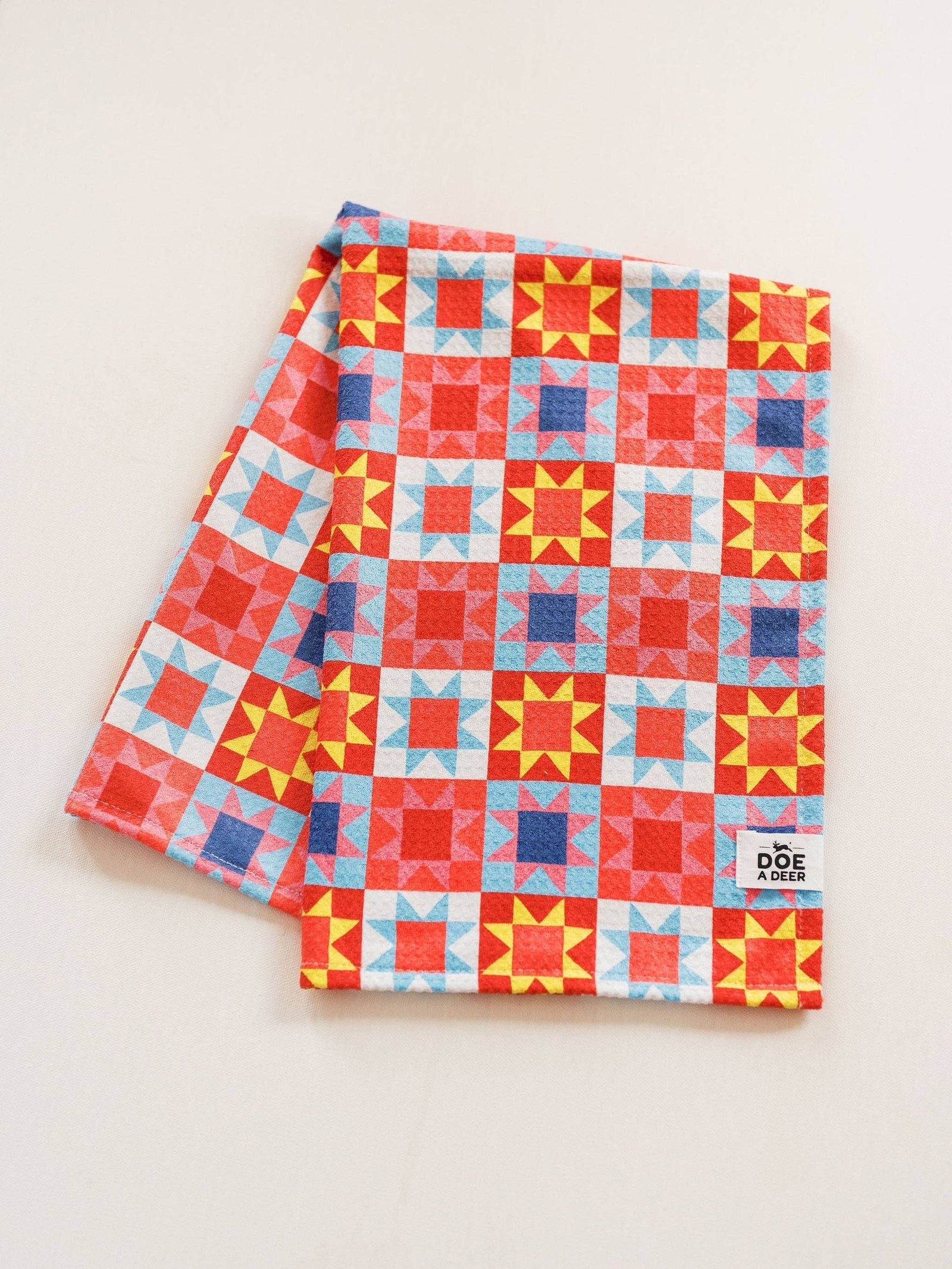 Sawtooth Star Waffle Towel Doe A Deer 