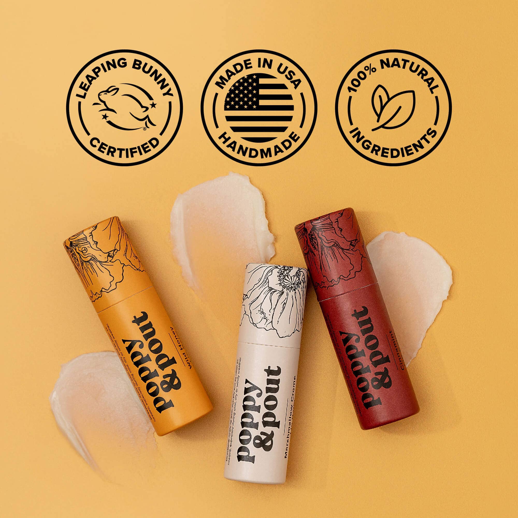 Lip Balm, Wild Honey Poppy &amp; Pout 