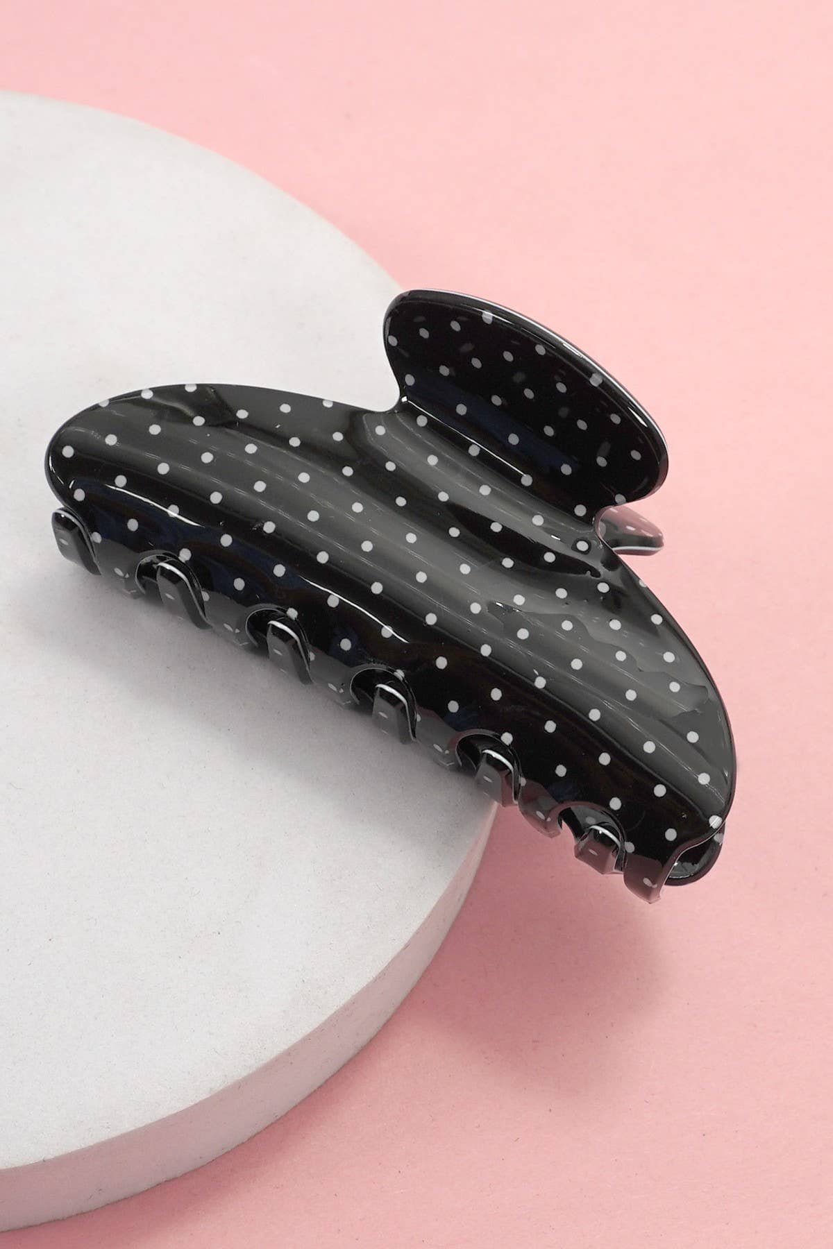 Polka Dot Hair Claw Clip | 40H1081: BLACK JOSSLYN by wall to wall 