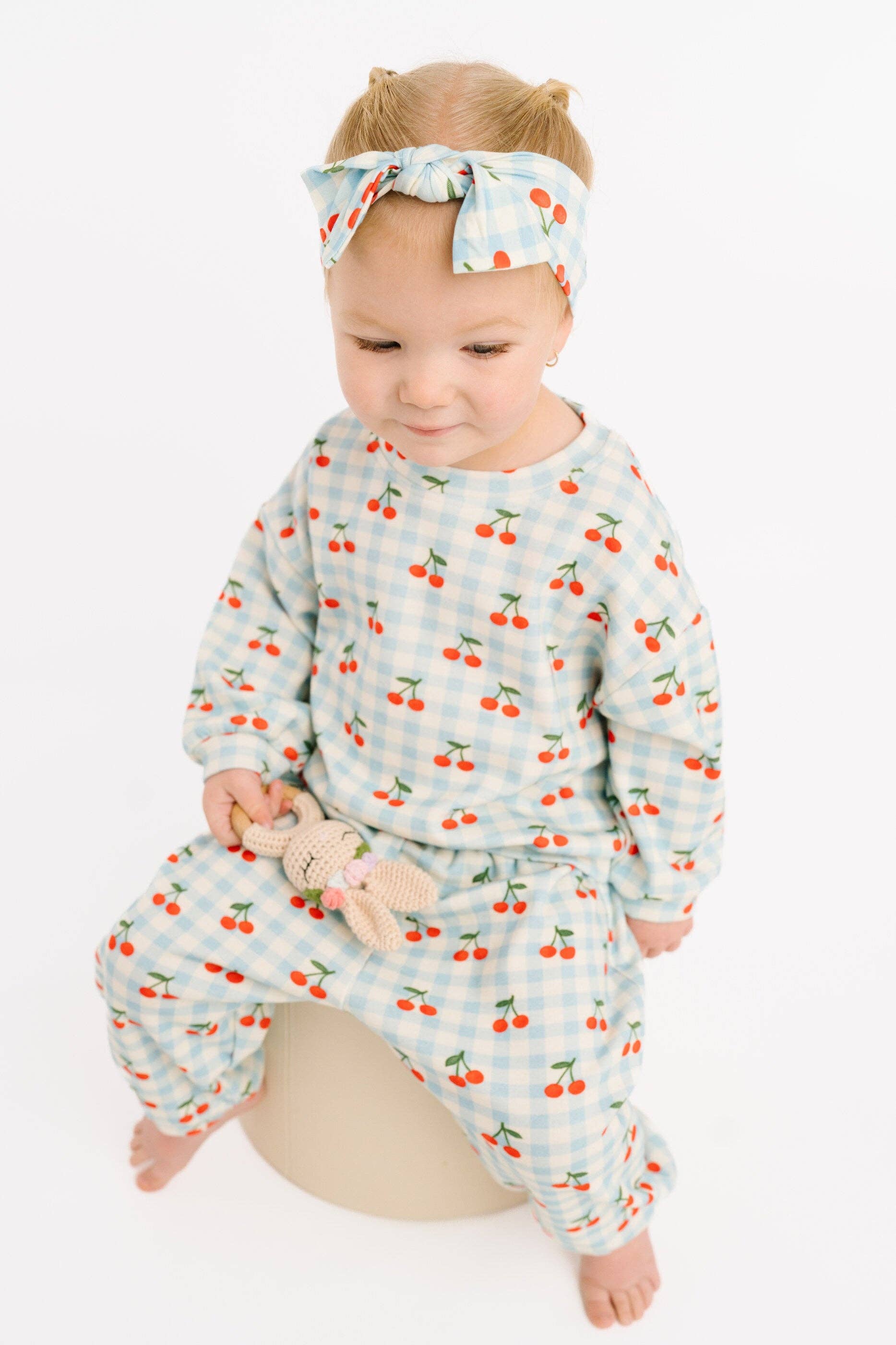 Cherry Picnic Sweatsuit: 3T Little One Shop 