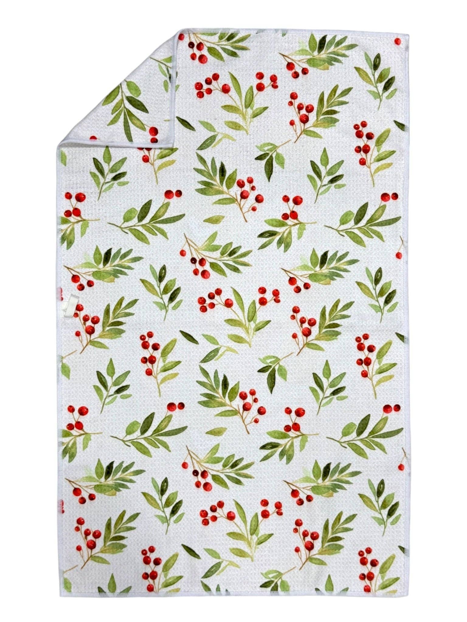 Holly: Double-Sided Hand Towel: White / 17x27 in / Hand Towel Crae.Home 