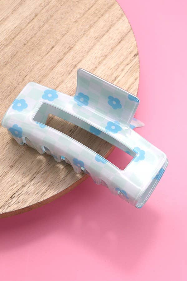 DAISY CHECKER HAIR CLAW CLIPS | 40H727: Brown JOSSLYN by wall to wall 